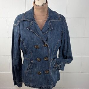 Women's Denim Double-Breasted Jacket
